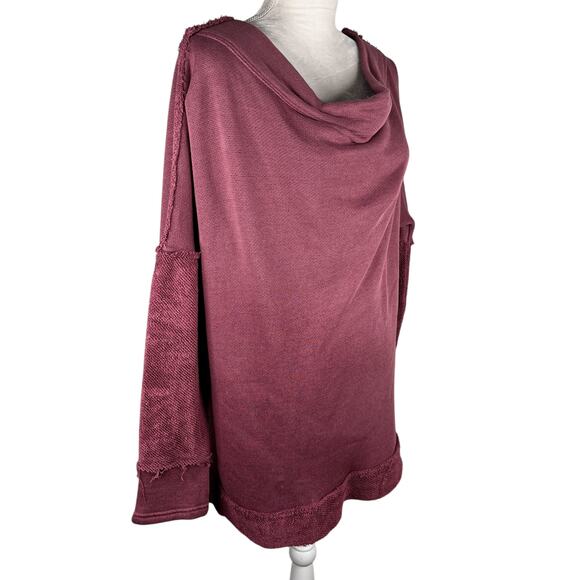 Free People Otto Slouchy Sweatshirt Tunic Oversized Jasper Rose M - Picture 6 of 12